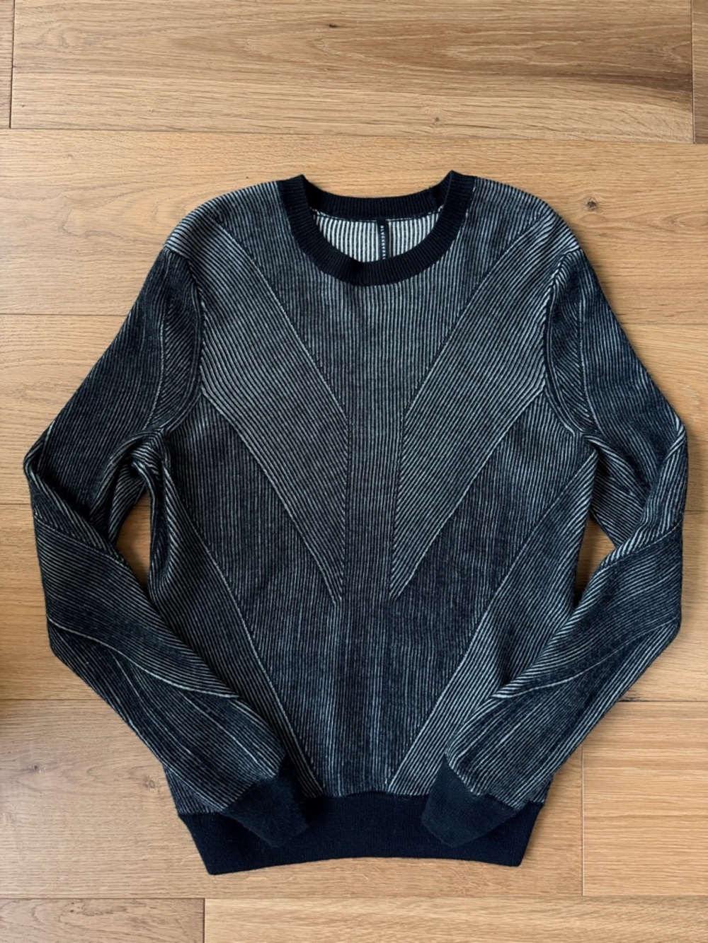 Blackbarrett Neil Barrett Striped Merino Wool Sweater Size Medium